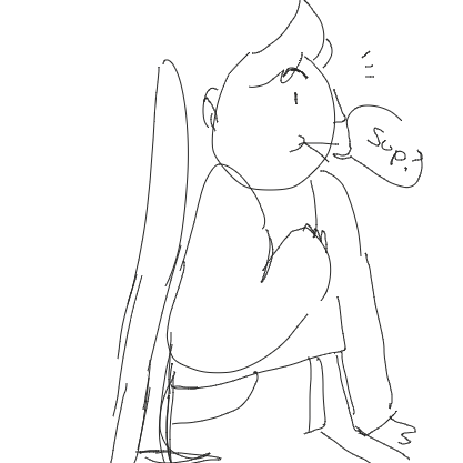 Guy next to him says sup back - Online Drawing Game Comic Strip Panel by Limon baby