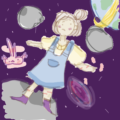 Drawing in ♡  space♡ by Limon baby