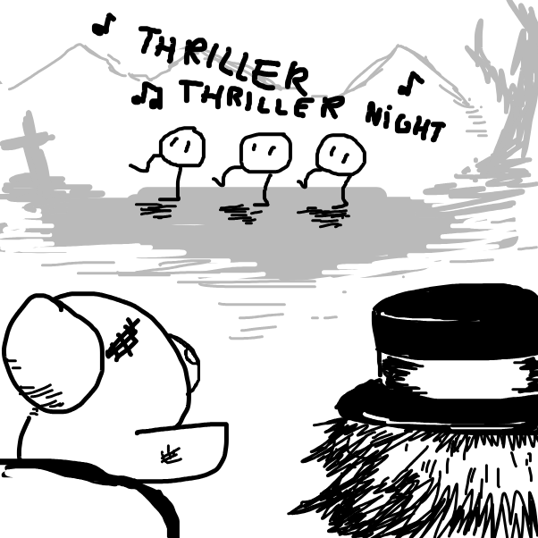 what a horrible night to have a curse - Online Drawing Game Comic Strip Panel by The Real Peyocay