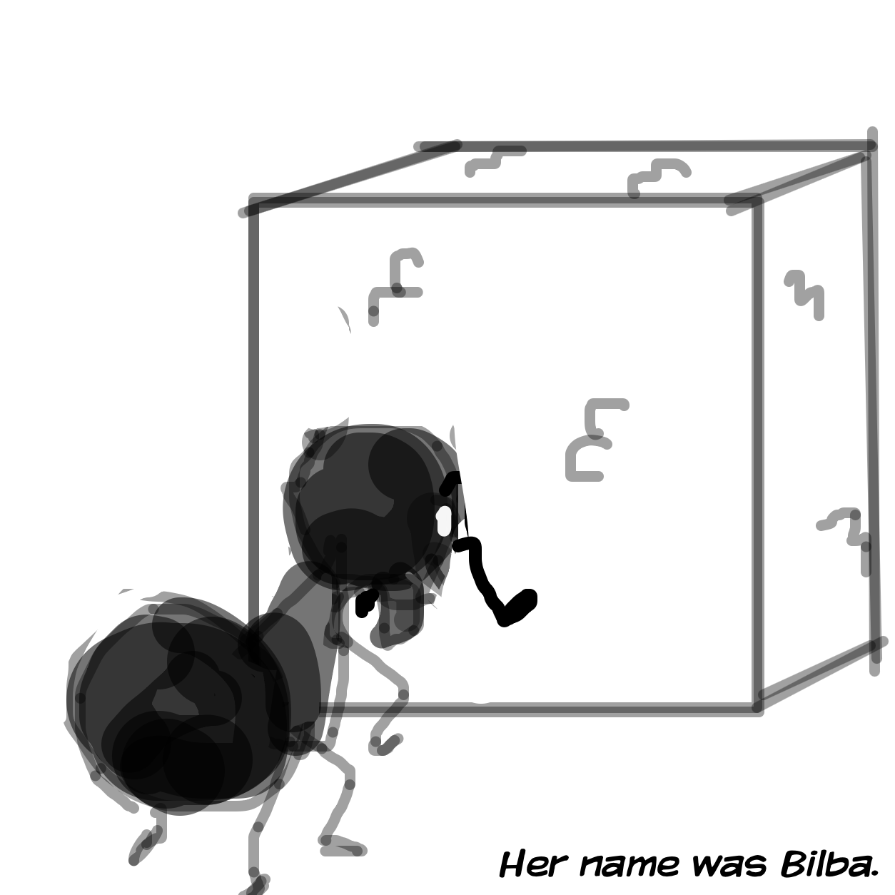 Drawing in Her name was Bilba by montesquieu