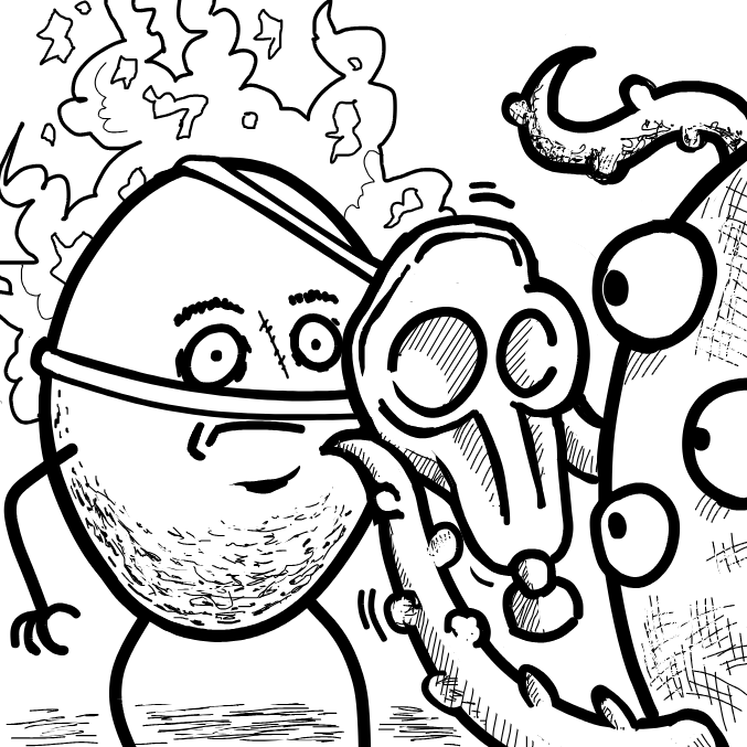 Drawing in Potato & Egg Battle by 🔲