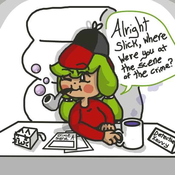 Detective xavvy is on the case! Help her solve a mystery! - Online Drawing Game Comic Strip Panel by xavvypls