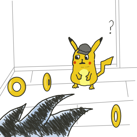 First panel in Detective Pika-Puns drawn in our free online drawing game