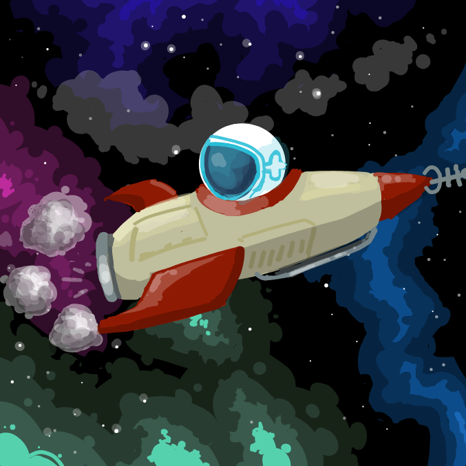 Drawing in Rocket Guy In Spaaaace by 🔲