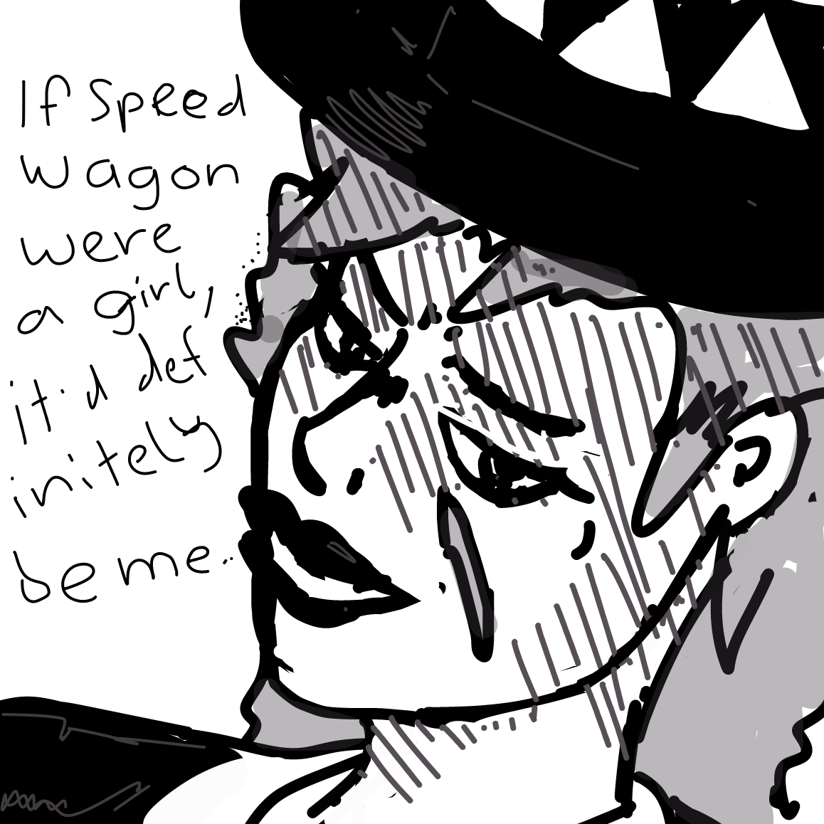 even speedwagon is impressed - Online Drawing Game Comic Strip Panel by Psichord