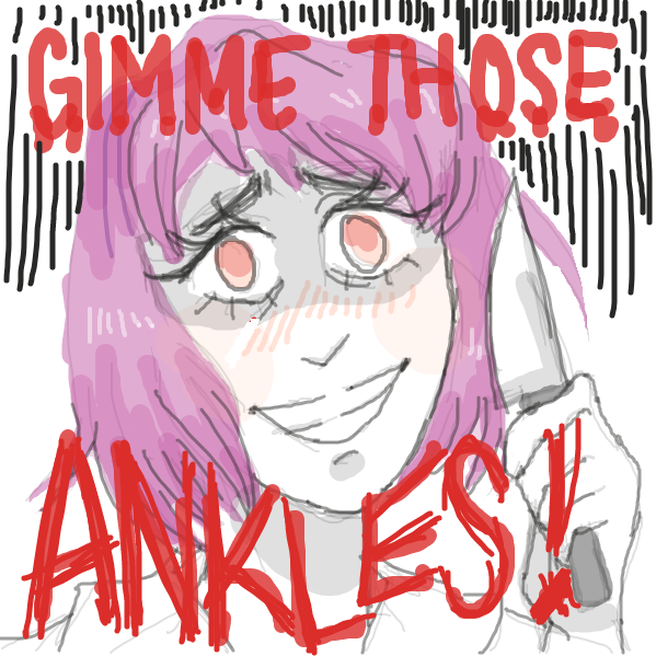 HER LOVE IS TOO STRONG... SHE NEEDS TO TOUCH THOSE ANKLES... YANDERE MODE ACTIVATED!! - Online Drawing Game Comic Strip Panel by chromatickid