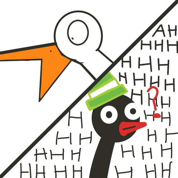 Drawing in Black Stilt by Freezershadow51