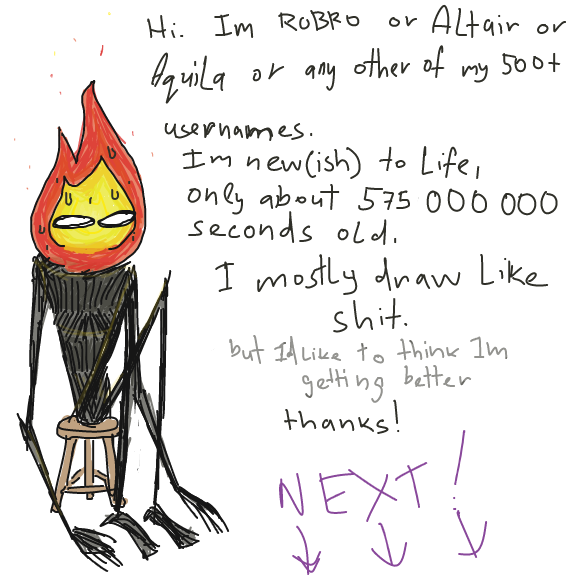 dang my handwriting is bad - Online Drawing Game Comic Strip Panel by Robro