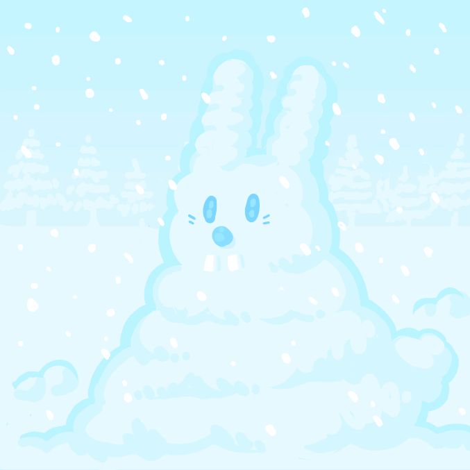 Drawing in Snow Bunny by 🔲