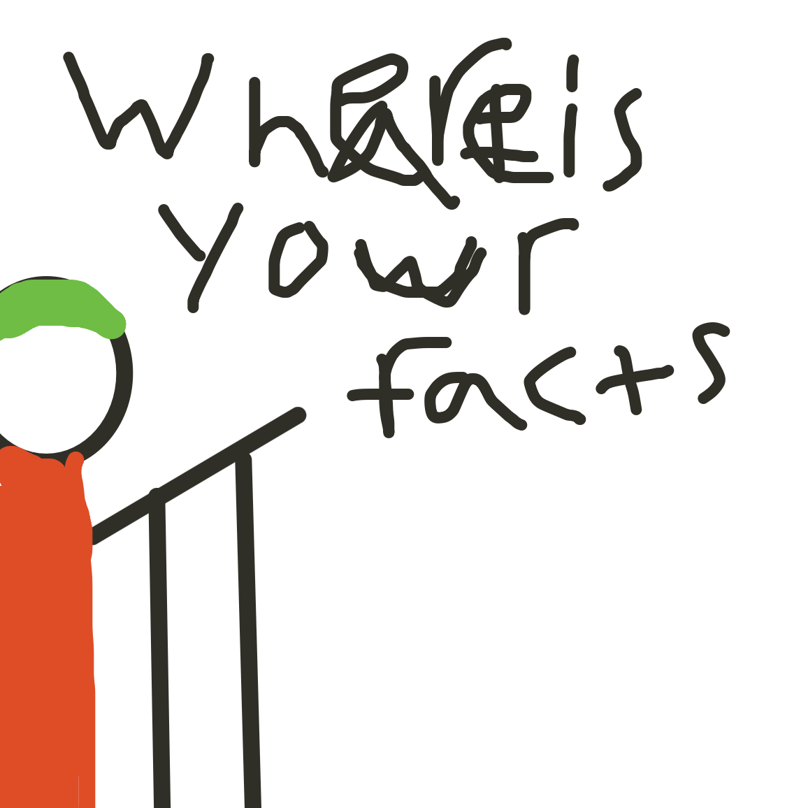 But what are your facts maam - Online Drawing Game Comic Strip Panel by Nonexistent 