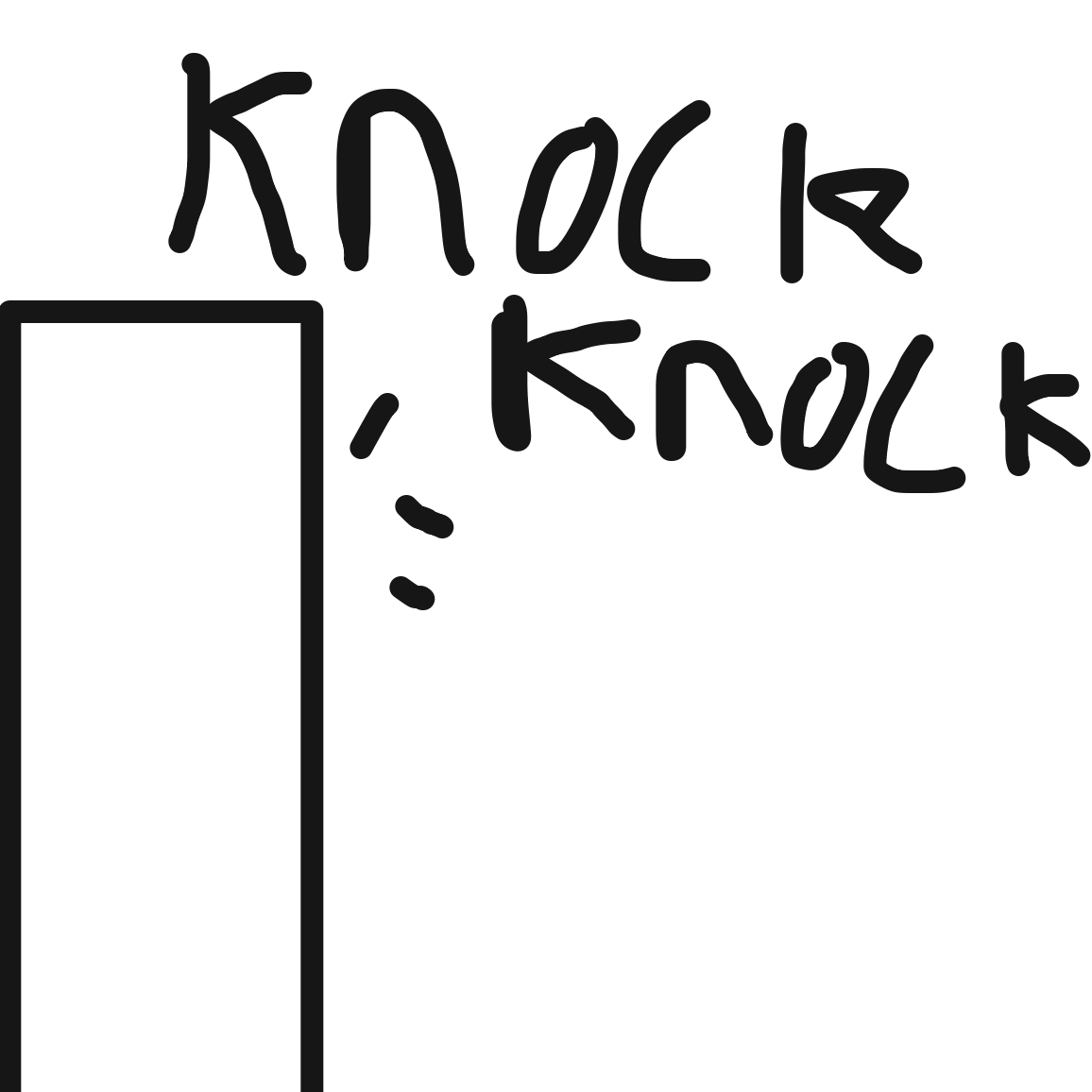 Knock knoc - Online Drawing Game Comic Strip Panel by Jack