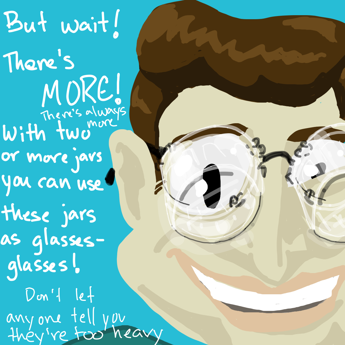 Drawing in Jam Jar Glasses by Buzzinski