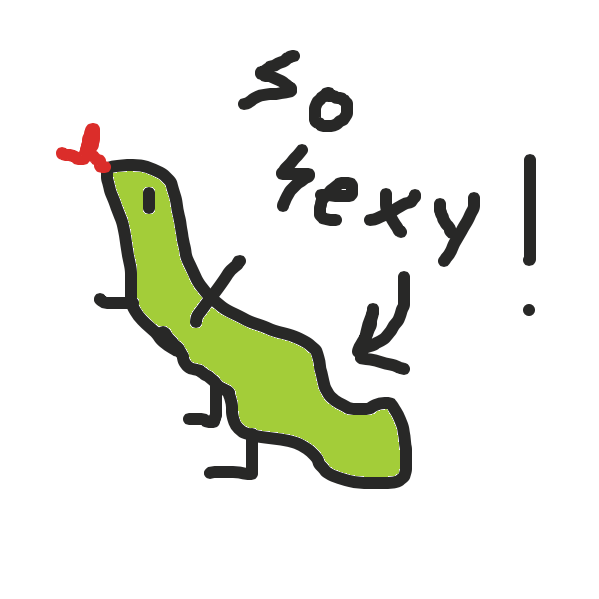 look at this beautiful lizard thing that may or may not resemble that one eel from spongebob that plankton made him give his ice cream to or something - Online Drawing Game Comic Strip Panel by SoupDuck