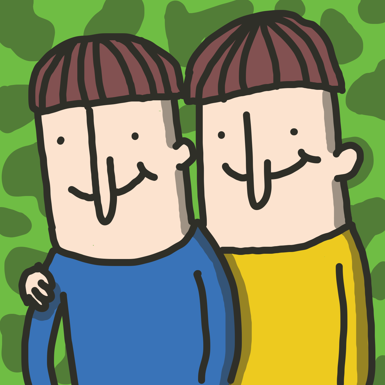 Just two brothers. - Online Drawing Game Comic Strip Panel by joshyouart