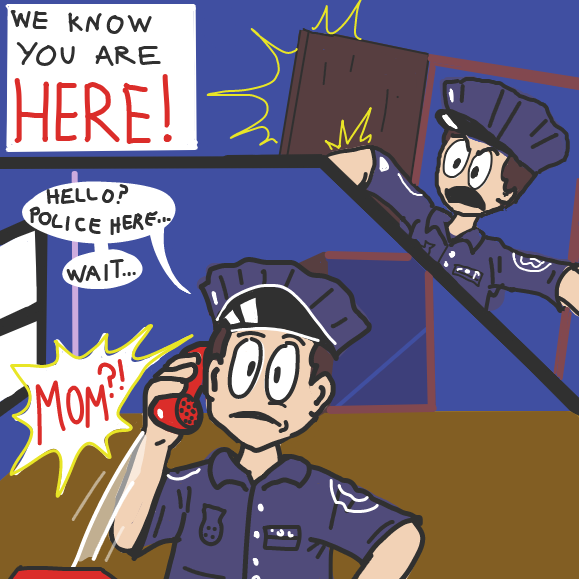 Drawing in Red Phone by Painterjosh