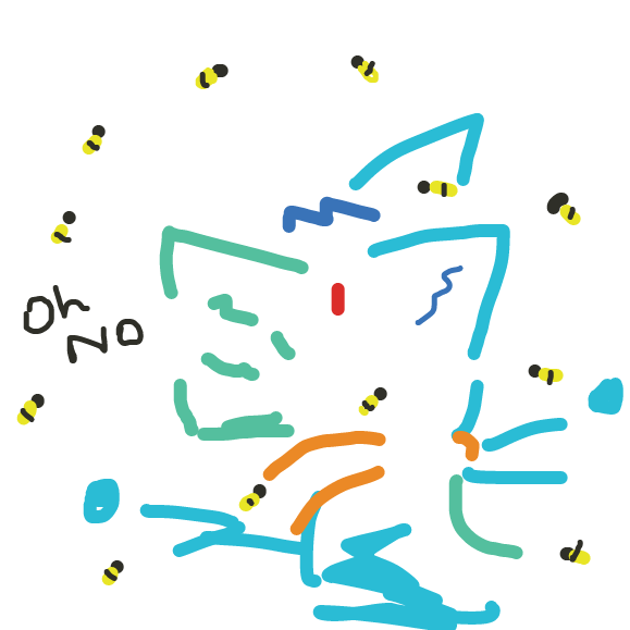 Bees! - Online Drawing Game Comic Strip Panel by Derren