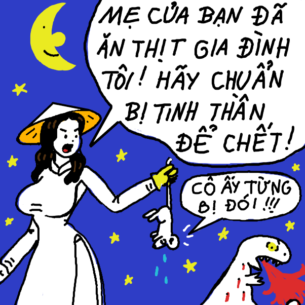 Drawing in Vietnam flag  by locoluis