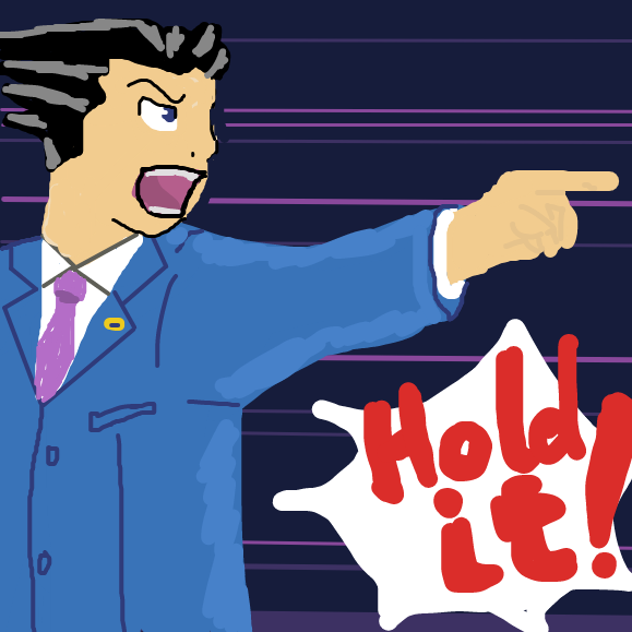 phoenix wright joins the fray - Online Drawing Game Comic Strip Panel by Just Alex