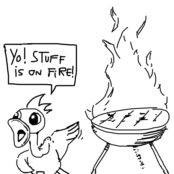 Drawing in Adventure of Stupid Bird 1 by The Real Peyocay