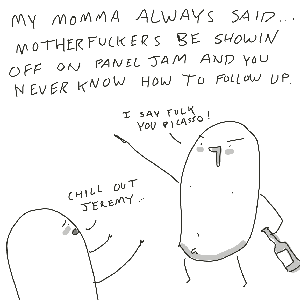  - Online Drawing Game Comic Strip Panel by Potato Man