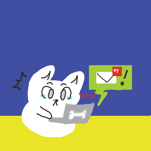 A new messege arrive!  - Online Drawing Game Comic Strip Panel by YellowSheep