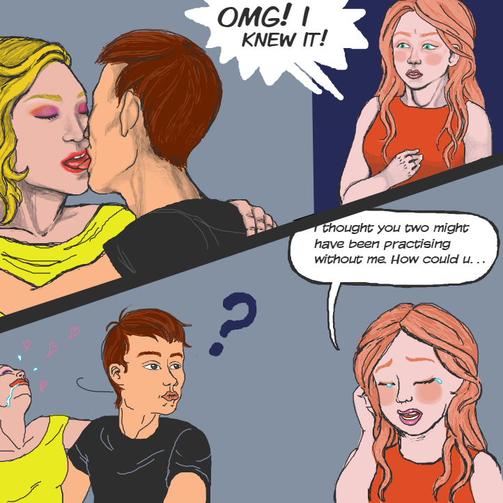 Drawing in DRAW THIS IN YOUR ART STYLE 2: DID THEY KISS? by Delete