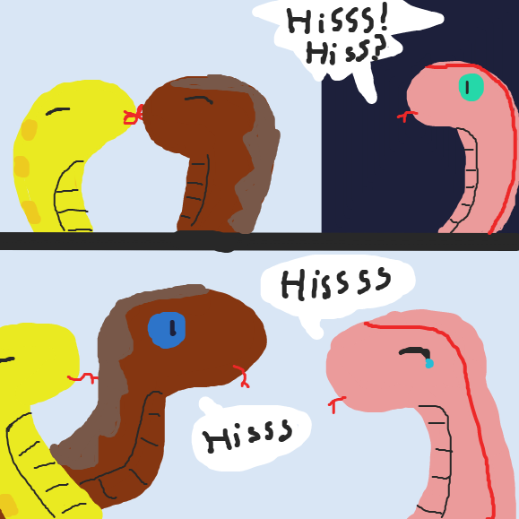 Now they're snakes because I can - Online Drawing Game Comic Strip Panel by Derren
