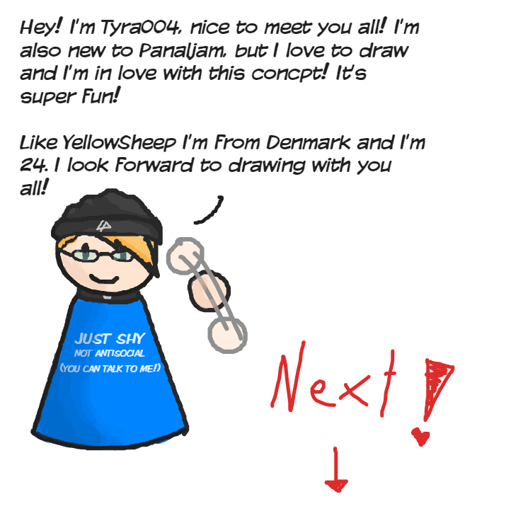 Hey! :)  - Online Drawing Game Comic Strip Panel by Tyra004