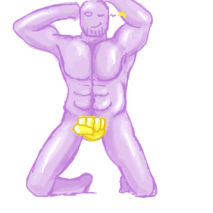 Drawing in sexy thanos by Tyra004