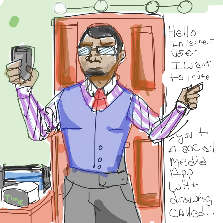 Drawing in social saleman by kurocartoonist