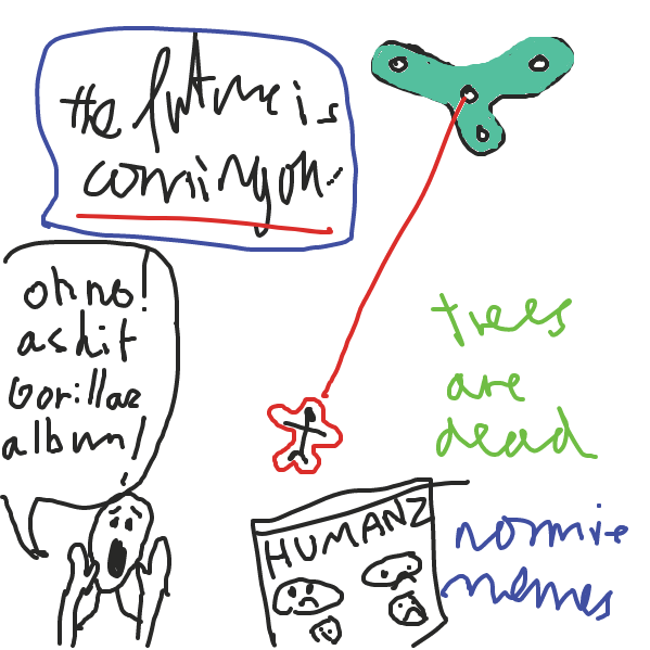 Drawing in Childhood by a leek