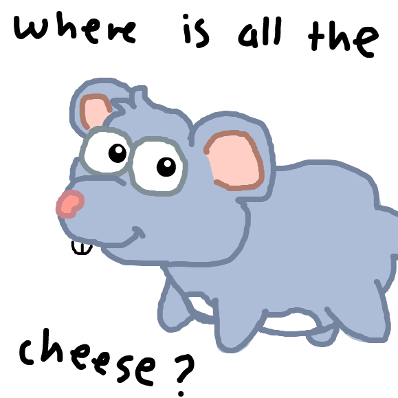 Poor Monty, he lost his cheese - Online Drawing Game Comic Strip Panel by SteliosPapas