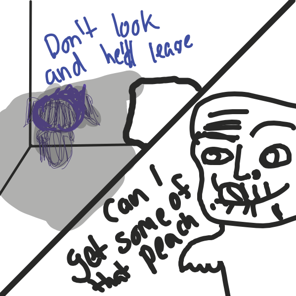 Drawing in twelve dudes in a twin sized bed by Madi