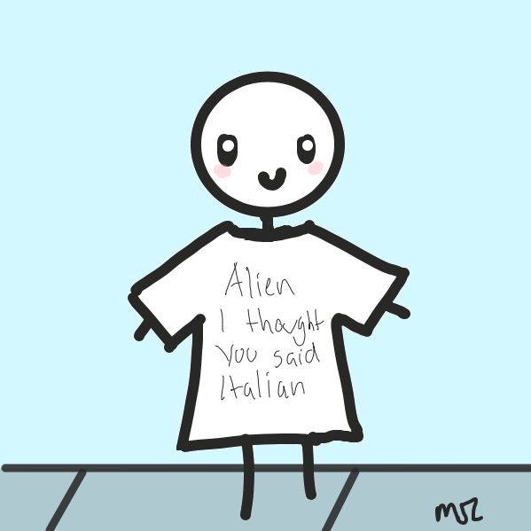 Drawing in Aliens by Madi