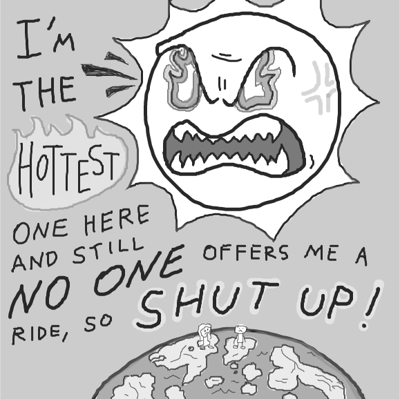 Poor Sun :( - Online Drawing Game Comic Strip Panel by Painterjosh