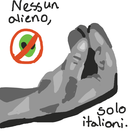 No aliens, ONLY ITALIANS - Online Drawing Game Comic Strip Panel by Its_detergent